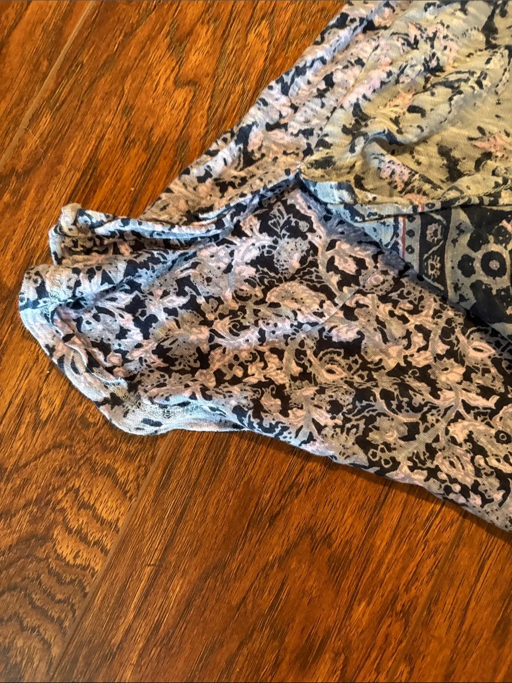 Free People floral short sleeve top